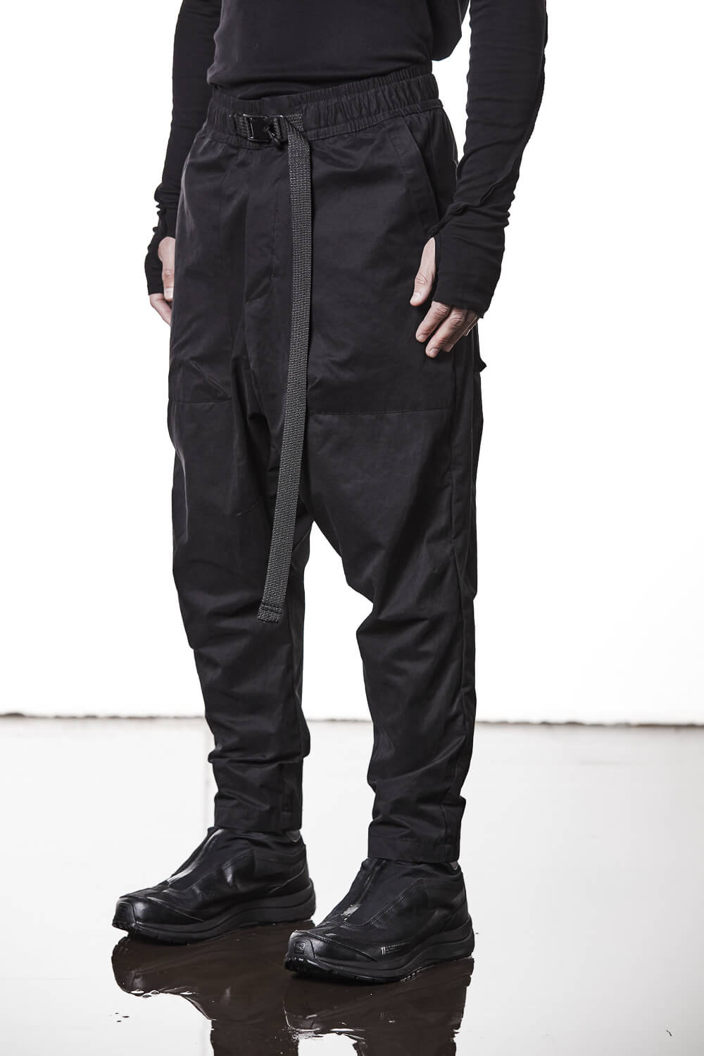 M P 14 Belt Detail Trousers Black