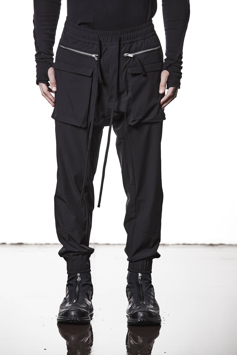 M P 27 Woven Cargo Trousers Black