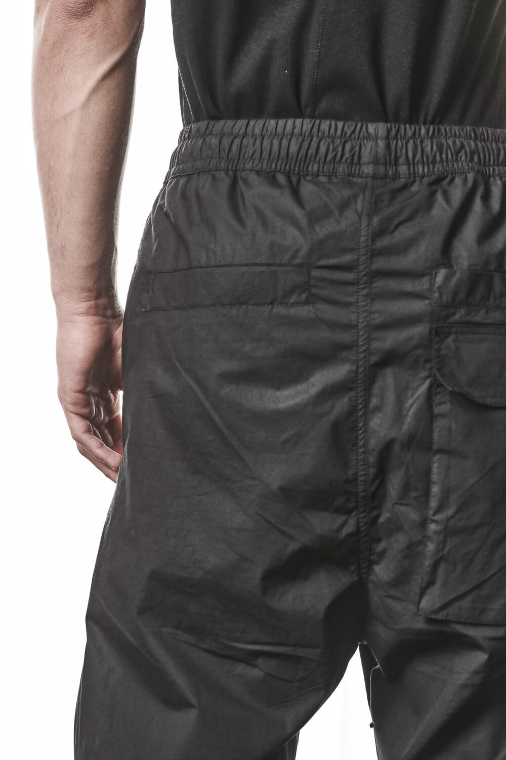 M P 34 Front Patched Pockets Detail Trousers Black