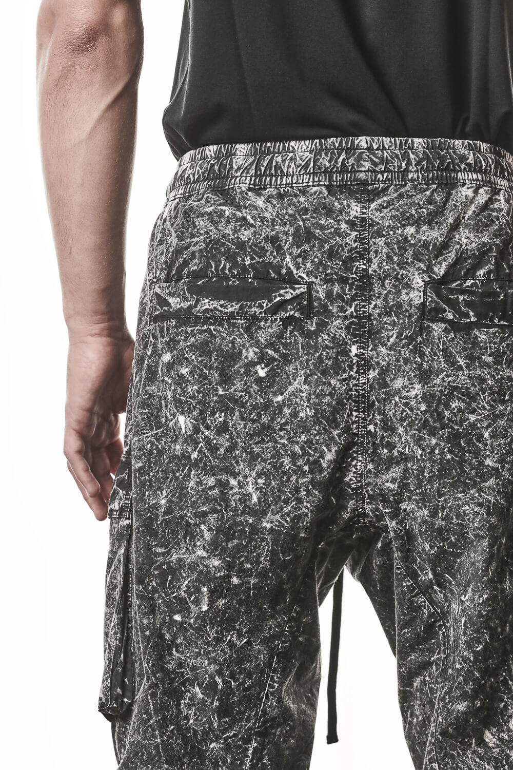 M P 41 Cargo Pocket Trousers Black Marble