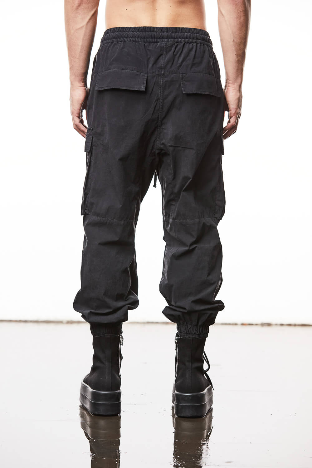 M P 7 Wide Fit Cargo Pants Black