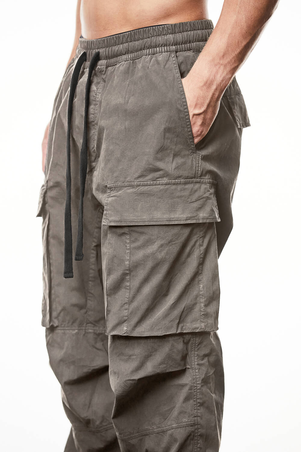 M P 7 Wide Fit Cargo Pants Grey