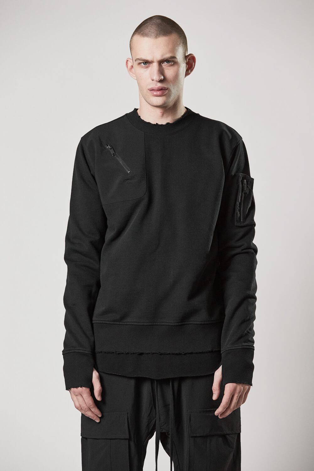 M S 173 Round Neck Sweatshirt Black