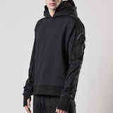 M S 179 Sleeve Pocket Hoodie Black