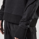 M S 179 Sleeve Pocket Hoodie Black