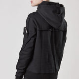 M S 179 Sleeve Pocket Hoodie Black