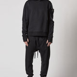 M S 179 Sleeve Pocket Hoodie Black