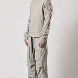 M S 179 Sleeve Pocket Hoodie Sand