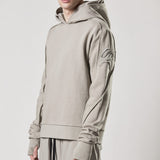 M S 179 Sleeve Pocket Hoodie Sand