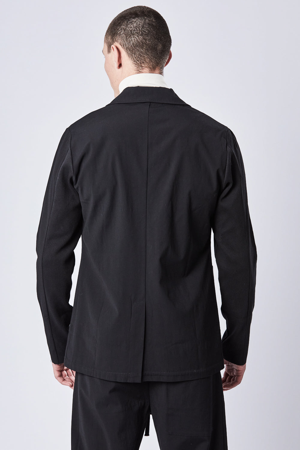 M SJ 602 Slim Fit Rayon/Viscose Blazer Black