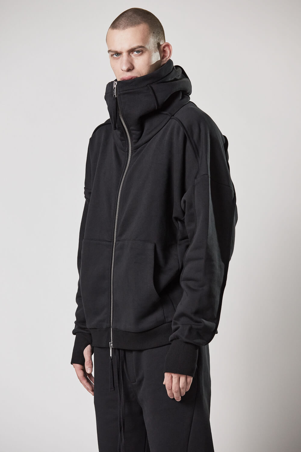 M SJ 645 Hooded Zip Jacket Black