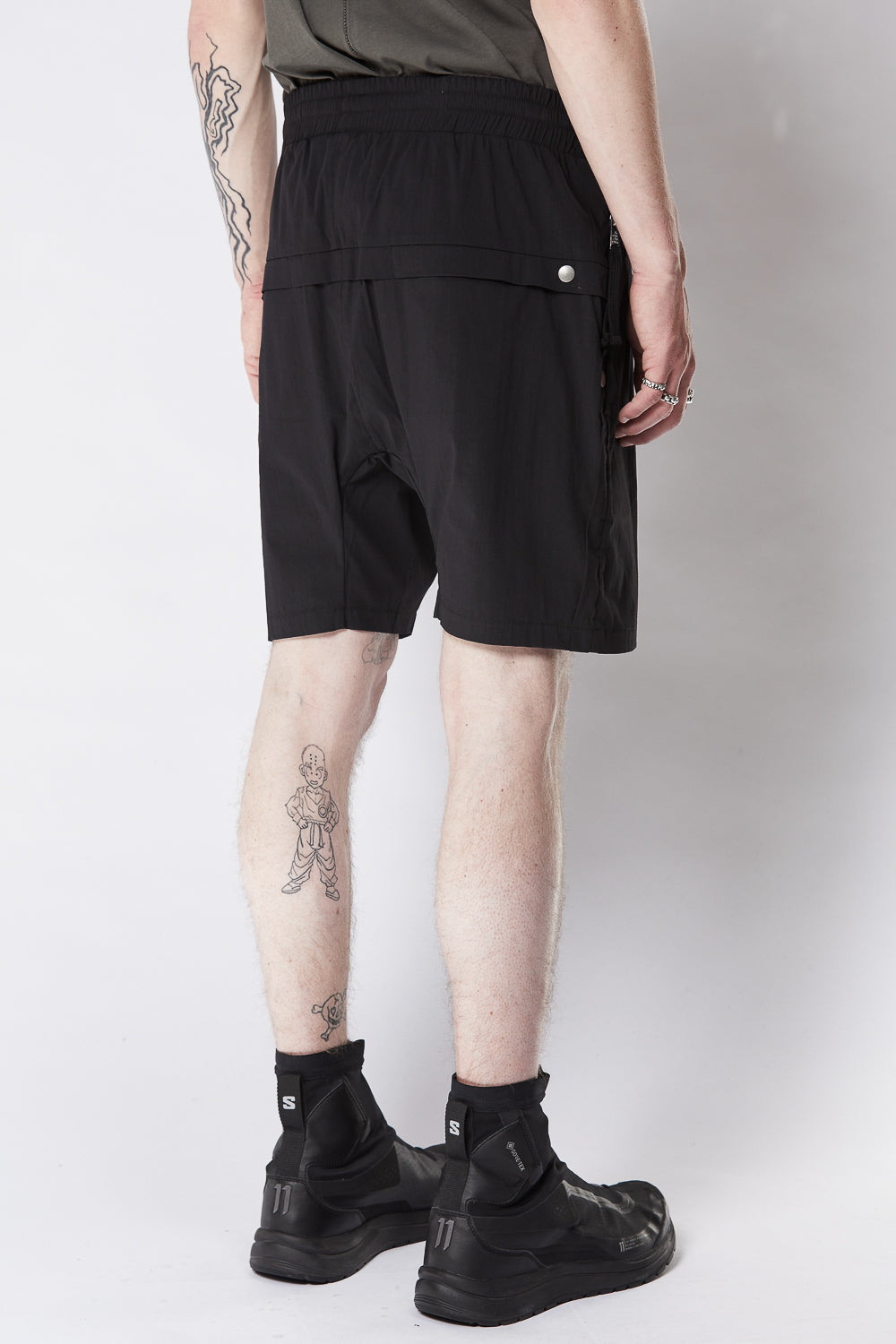 M ST 422 Woven Stretch Cotton Shorts Black