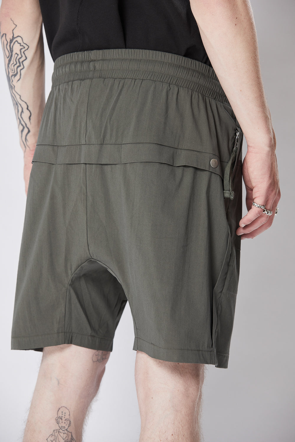 M ST 422 Woven Stretch Cotton Shorts Green