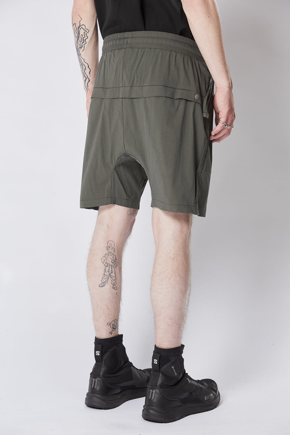 M ST 422 Woven Stretch Cotton Shorts Green