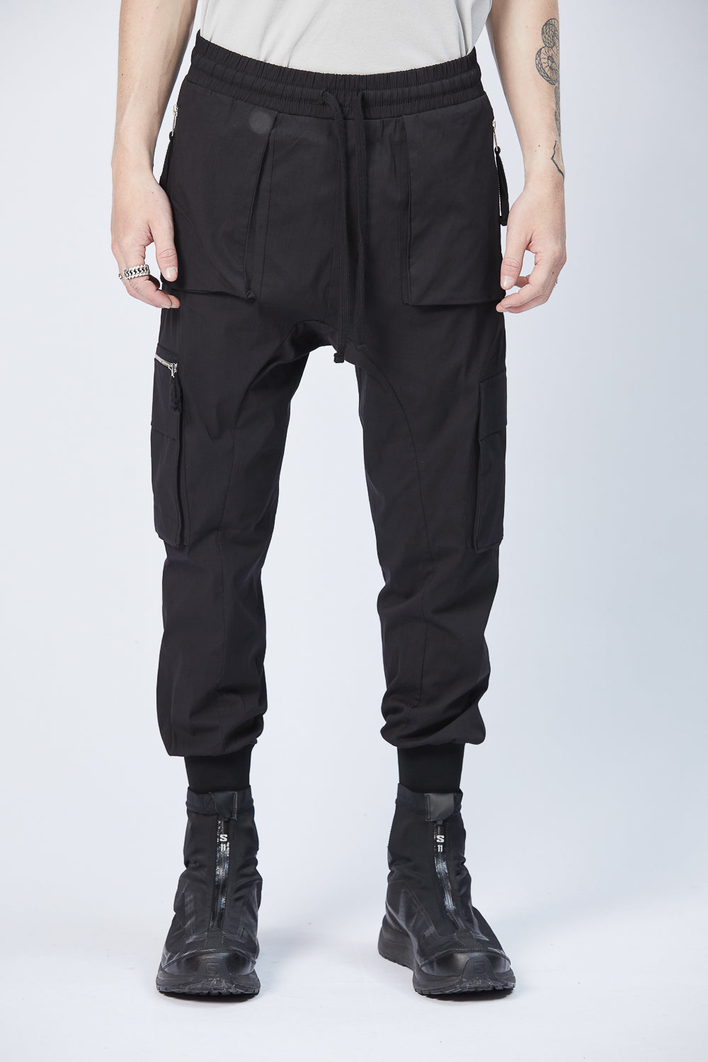 M ST 442 Lightweight Cotton Cargo Pants Black