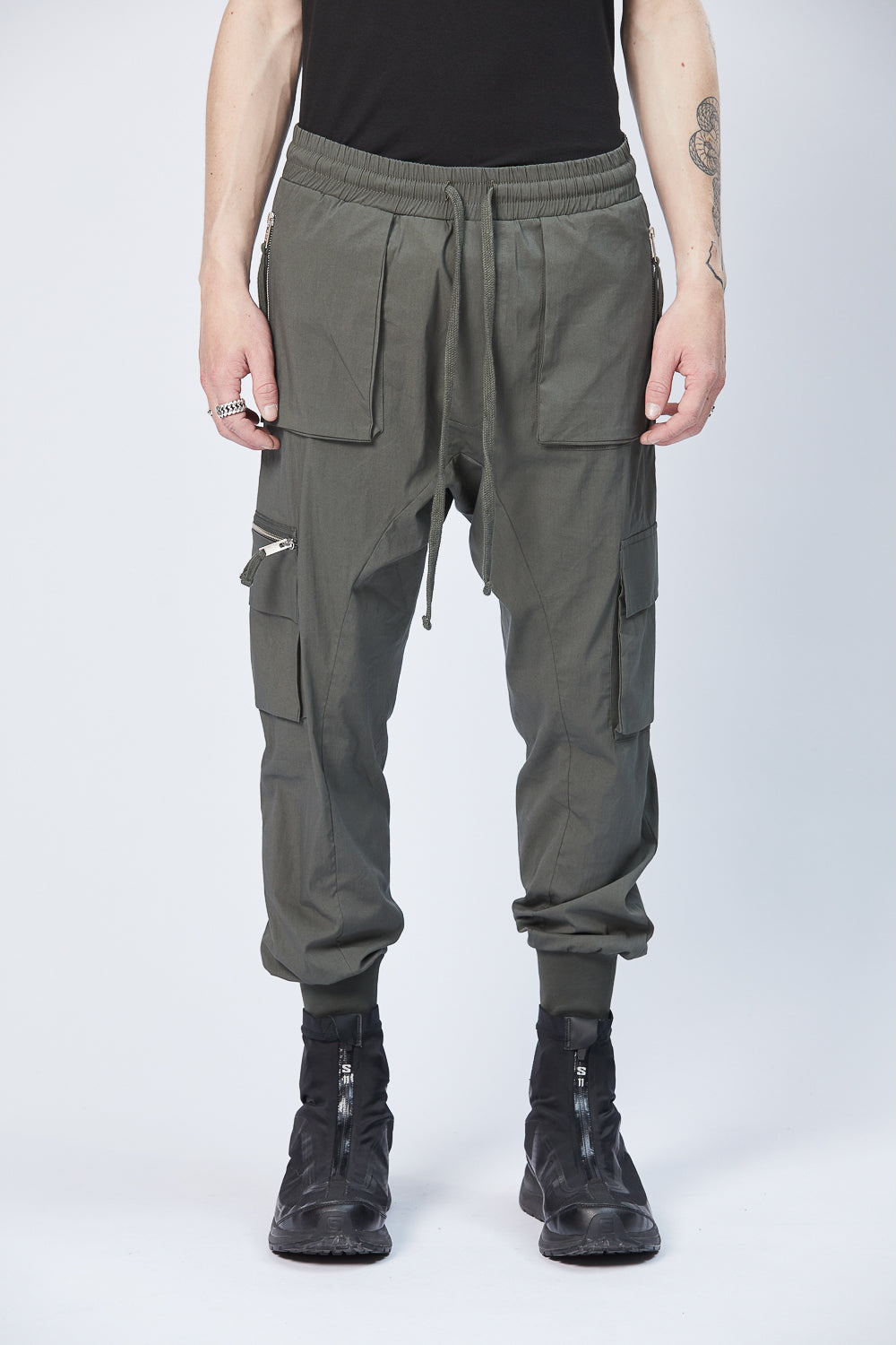 M ST 442 Lightweight Cotton Cargo Pants Green