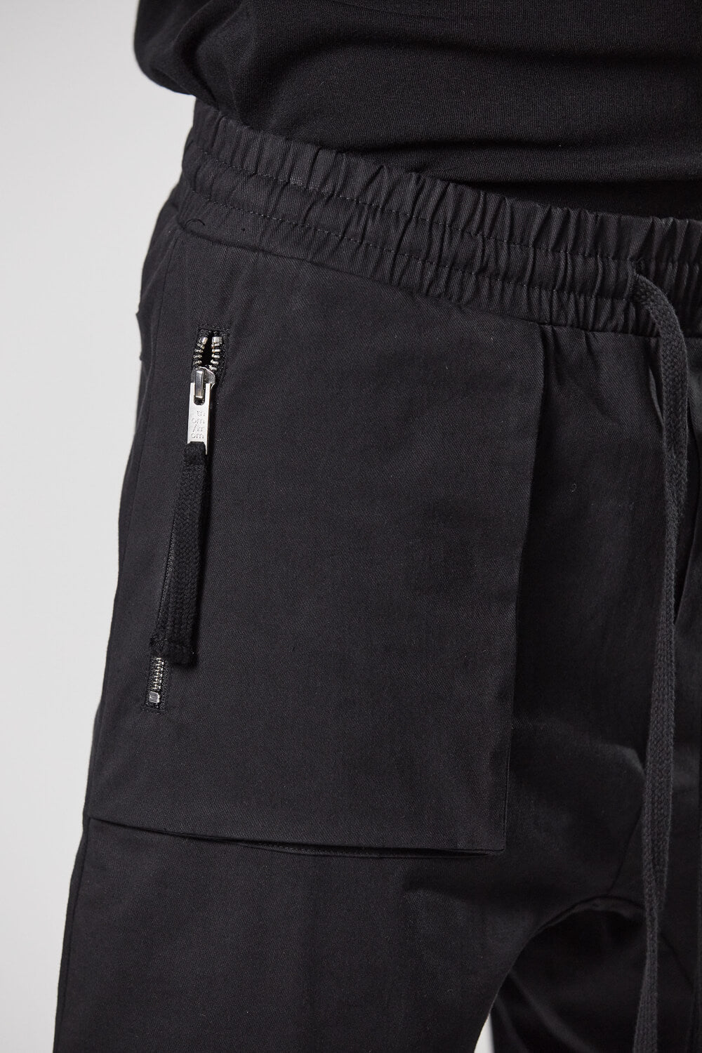 M ST 444 Cargo Zip Pocket Trousers Black