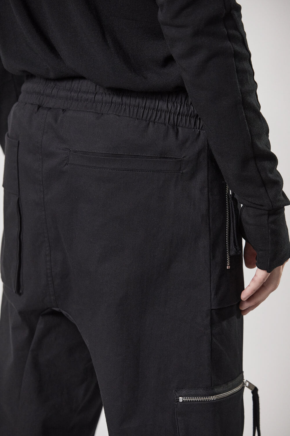 M ST 444 Cargo Zip Pocket Trousers Black