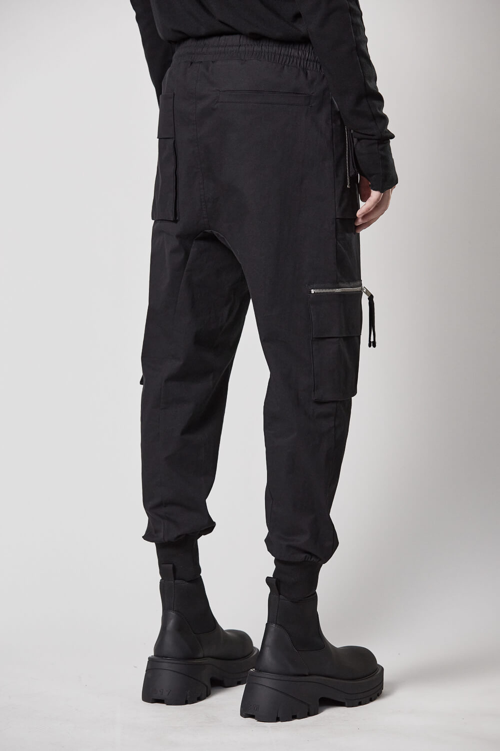 M ST 444 Cargo Zip Pocket Trousers Black