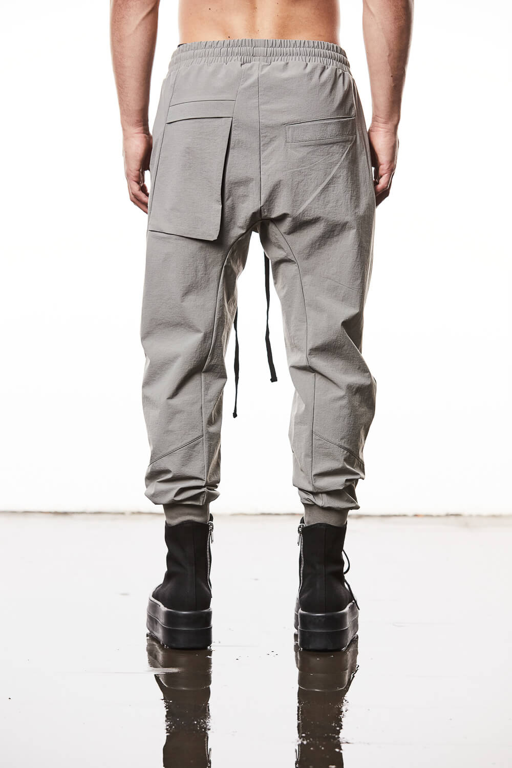 M ST 493 Zip Pockets Trousers Grey