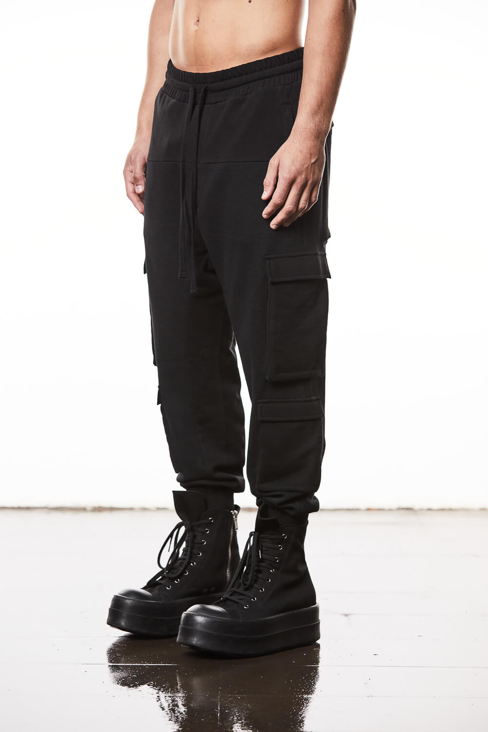 M ST 498 Soft Jersey Trousers Black