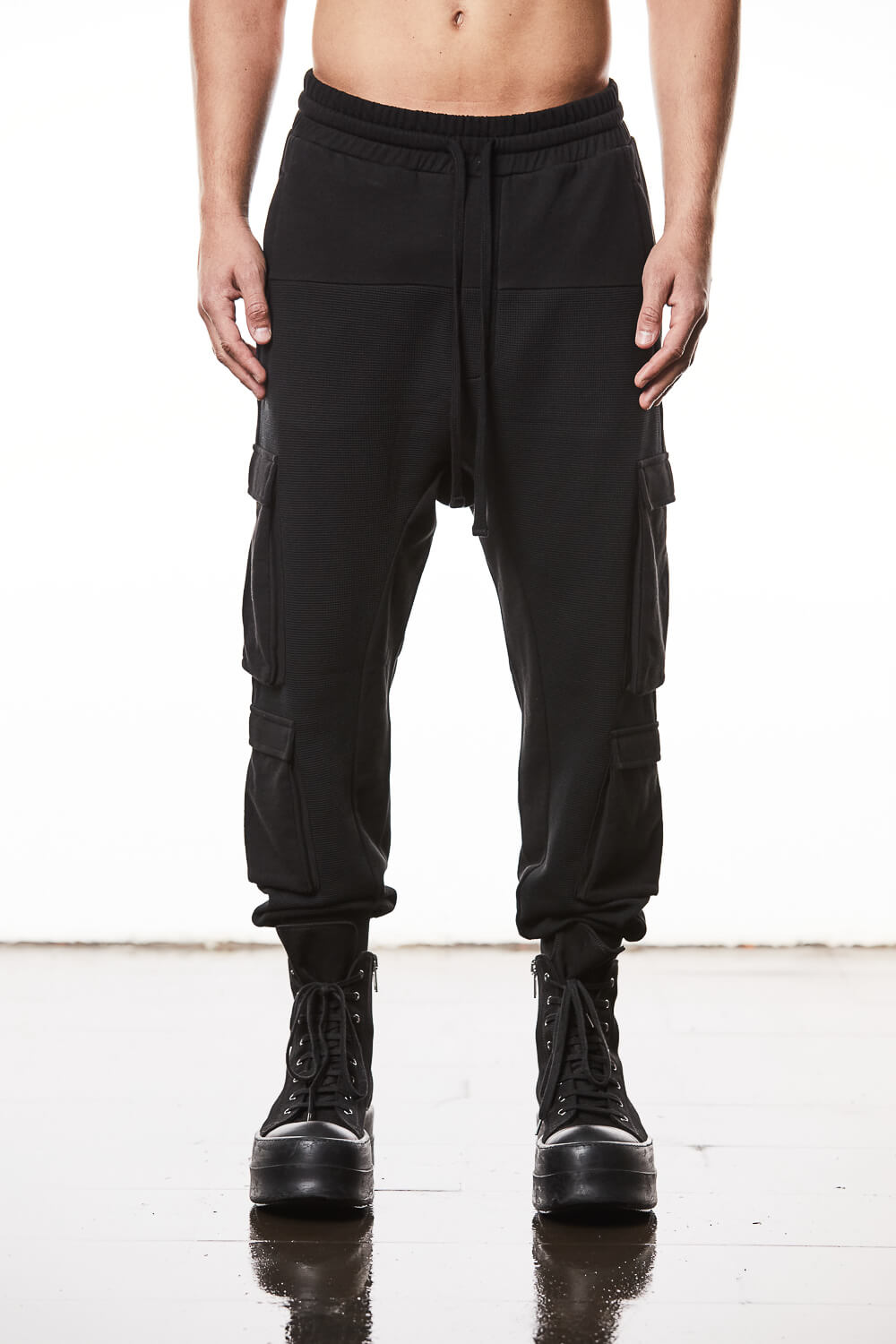 M ST 498 Soft Jersey Trousers Black