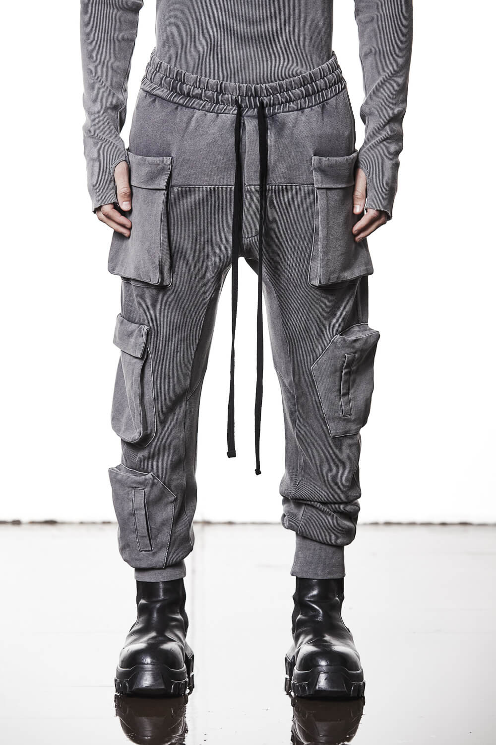 M ST 502 Cotton Cargo Pants Grey