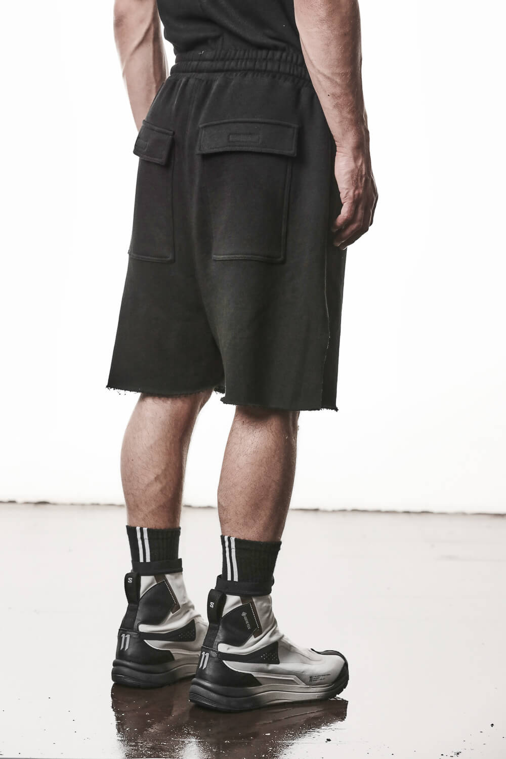 M ST 519 Cotton Cargo Shorts Black