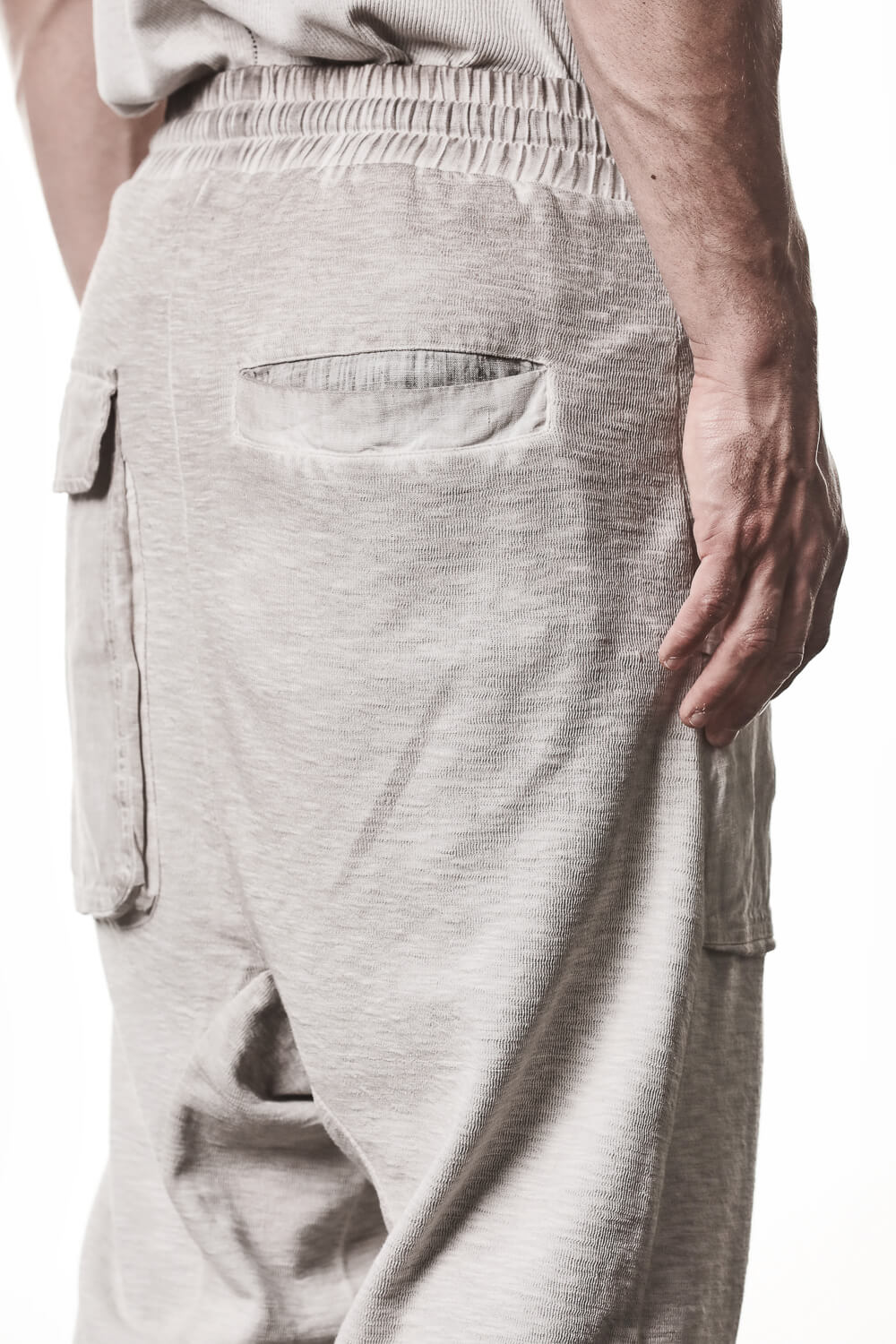 M ST 523 Cotton/Linen Trousers Light Beige