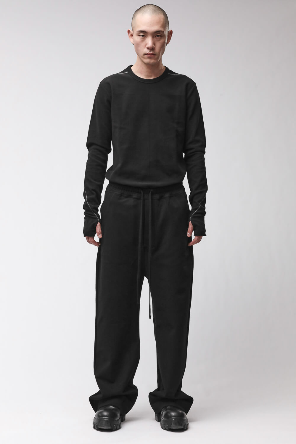 M ST 534 Wide Leg Trousers Black