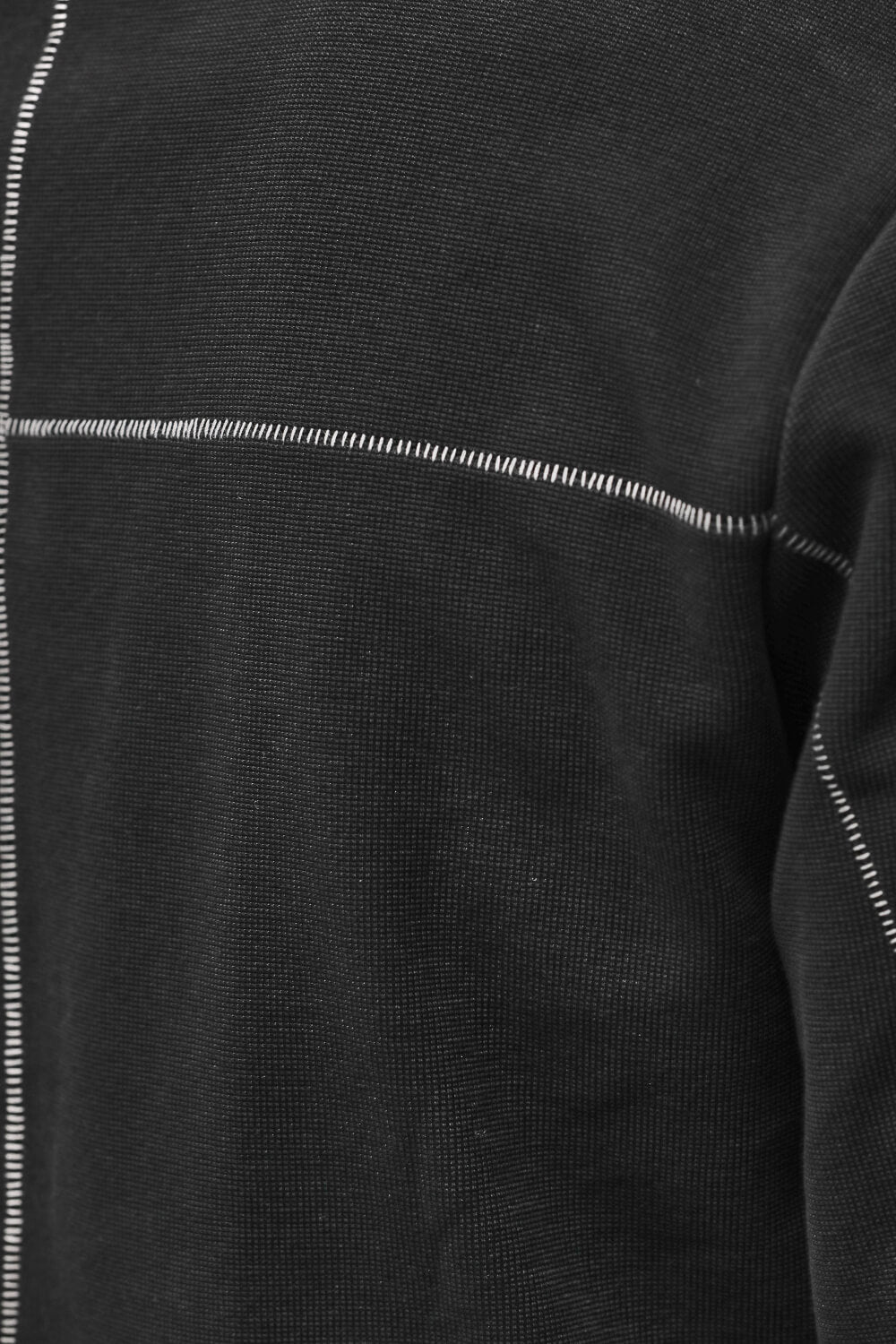 M TS 1001 L/S Contrast Stitch Thumbhole Sweatshirt Black