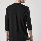 M TS 796 3/4 Sleeve T-Shirt Black