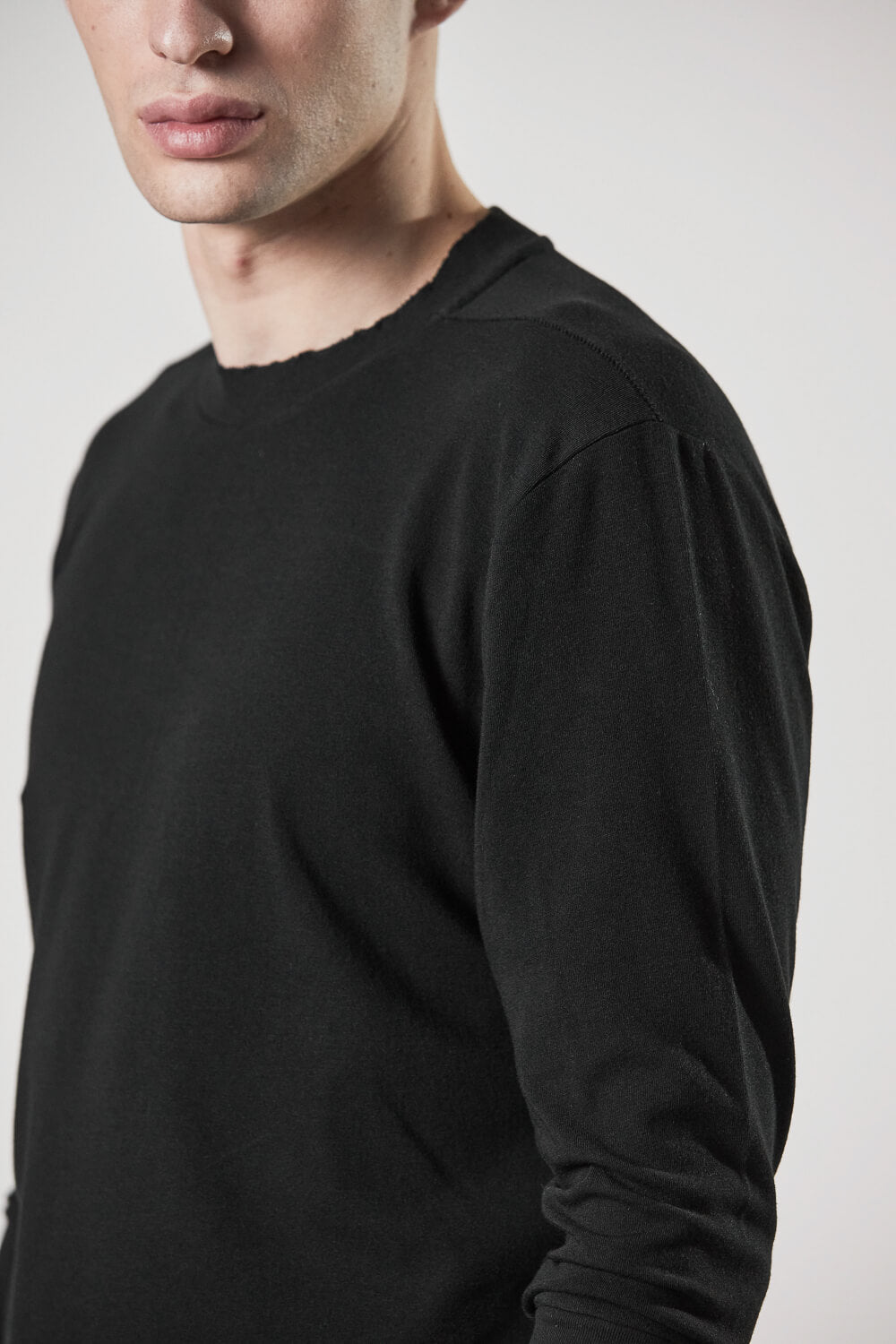 M TS 796 3/4 Sleeve T-Shirt Black