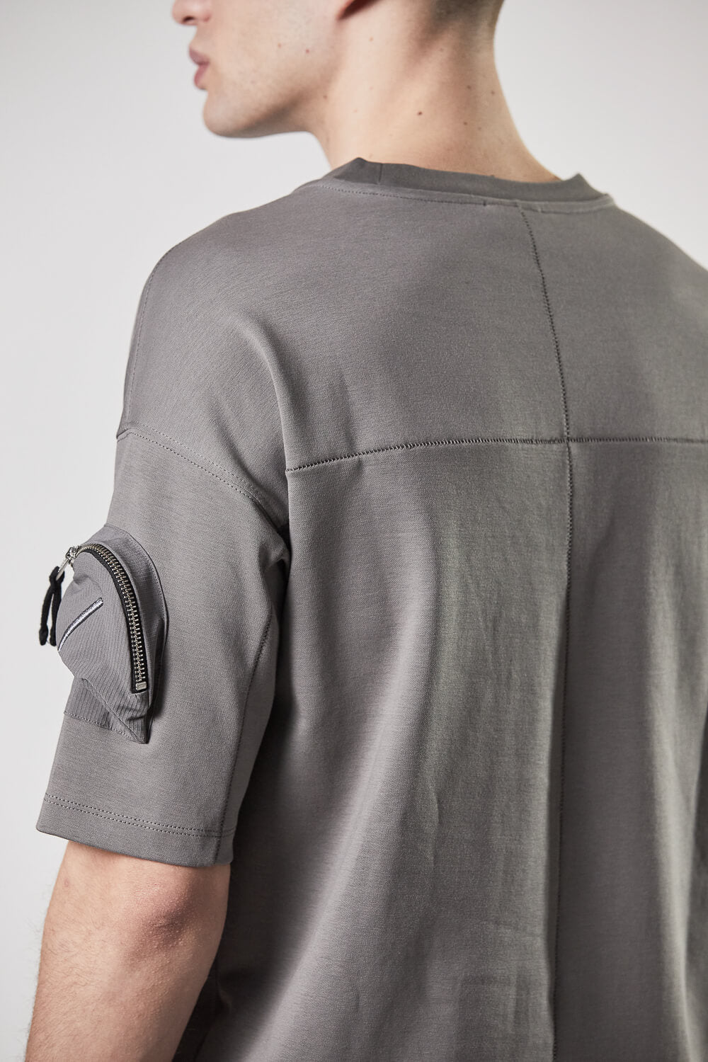 M TS 800 Sleeve Detail T-Shirt Ash Grey