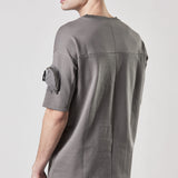 M TS 800 Sleeve Detail T-Shirt Ash Grey