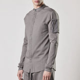 M TS 816 L/S Detail Shirt Ash Grey