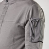 M TS 816 L/S Detail Shirt Ash Grey