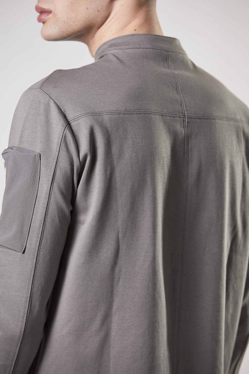 M TS 816 L/S Detail Shirt Ash Grey