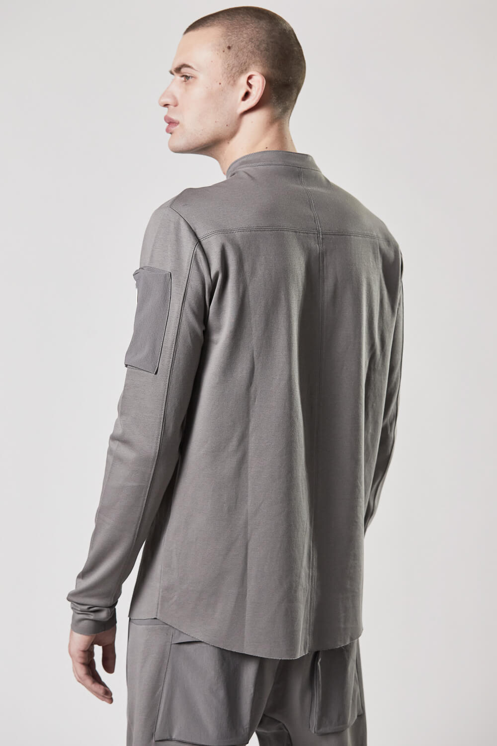 M TS 816 L/S Detail Shirt Ash Grey