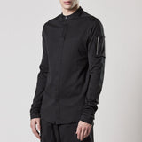 M TS 816 L/S Detail Shirt Black