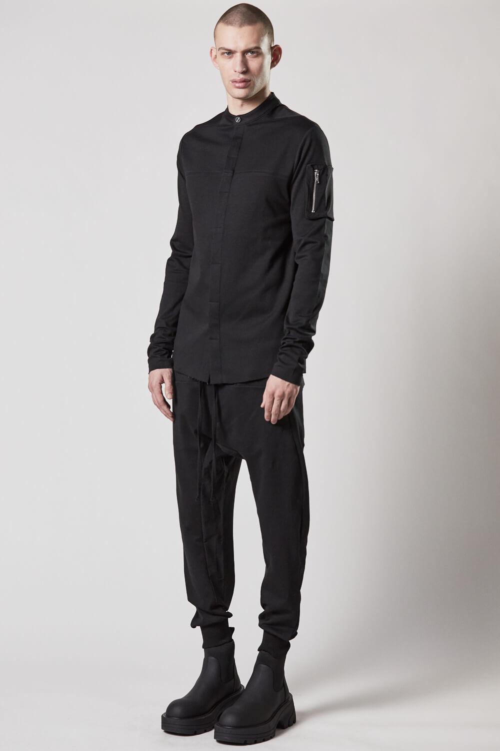 M TS 816 L/S Detail Shirt Black