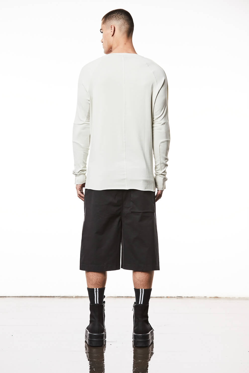 M TS 844 Long-Sleeve Detail T-Shirt Off White