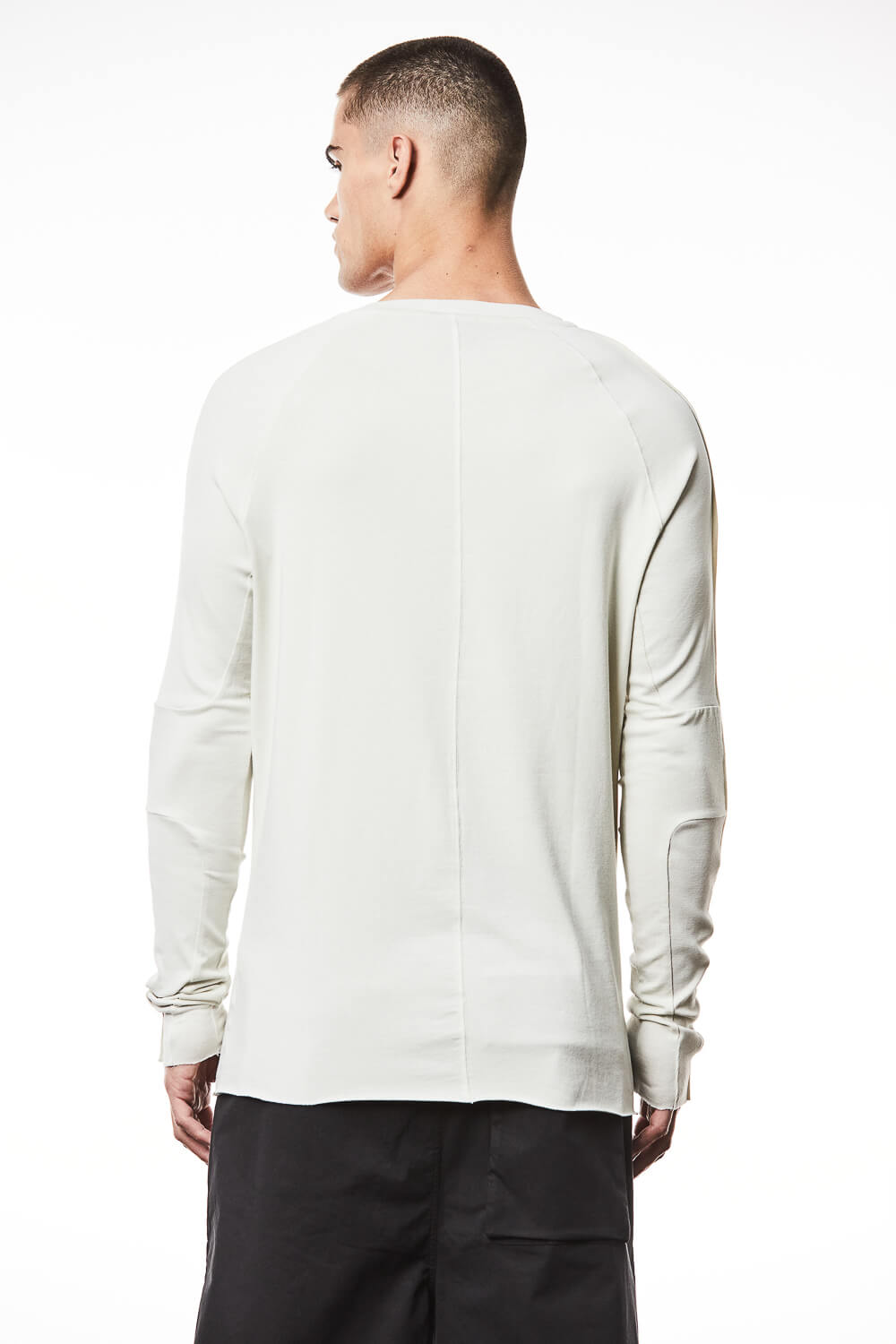 M TS 844 Long-Sleeve Detail T-Shirt Off White