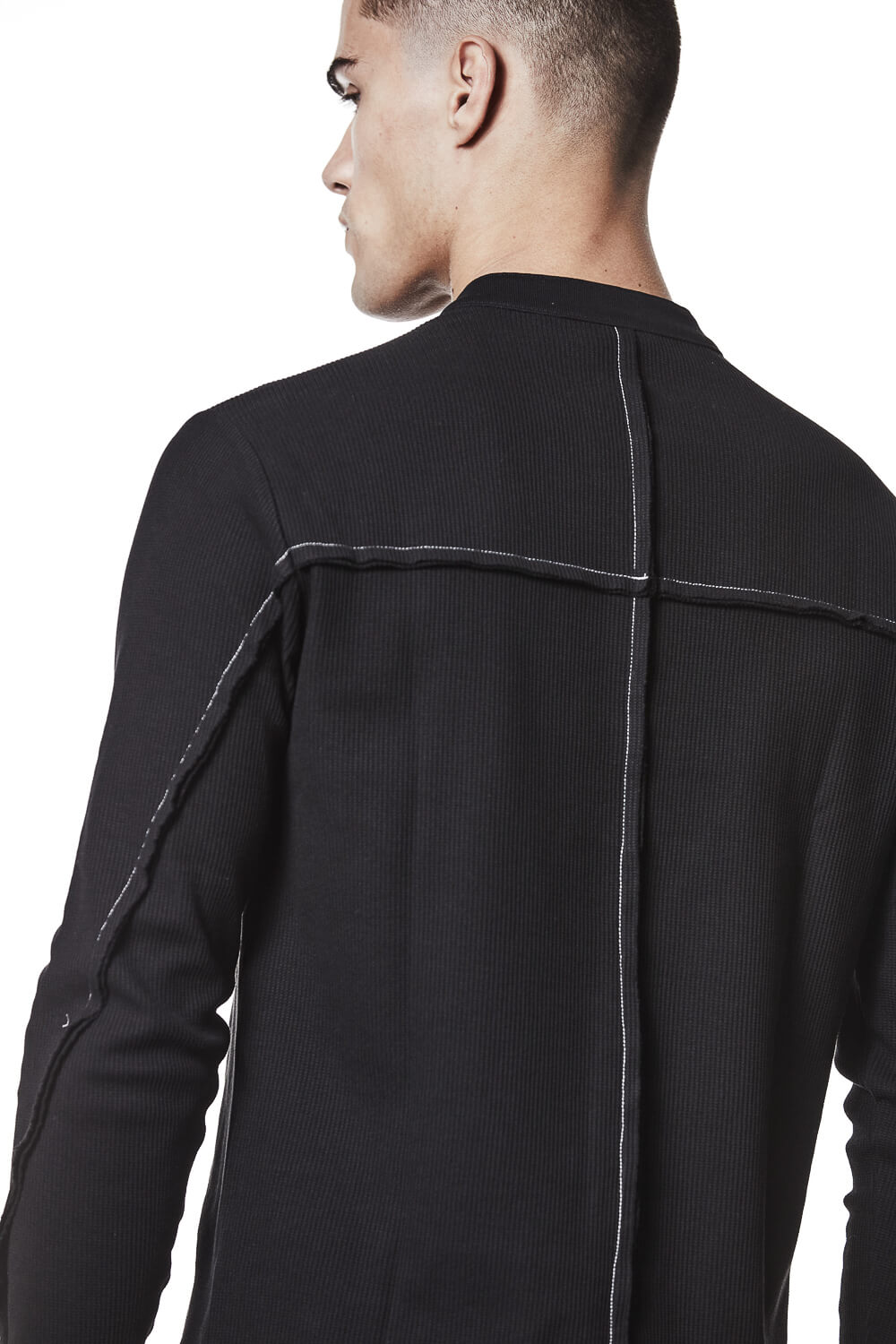 M TS 894 Stand Up Collar Shirt Black