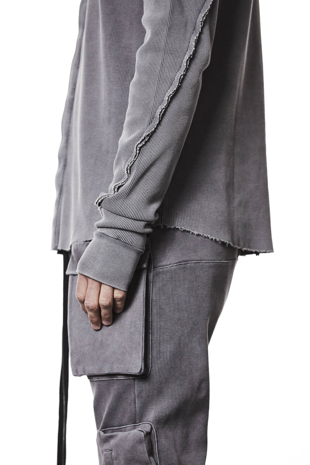 M TS 894 Stand Up Collar Shirt Grey