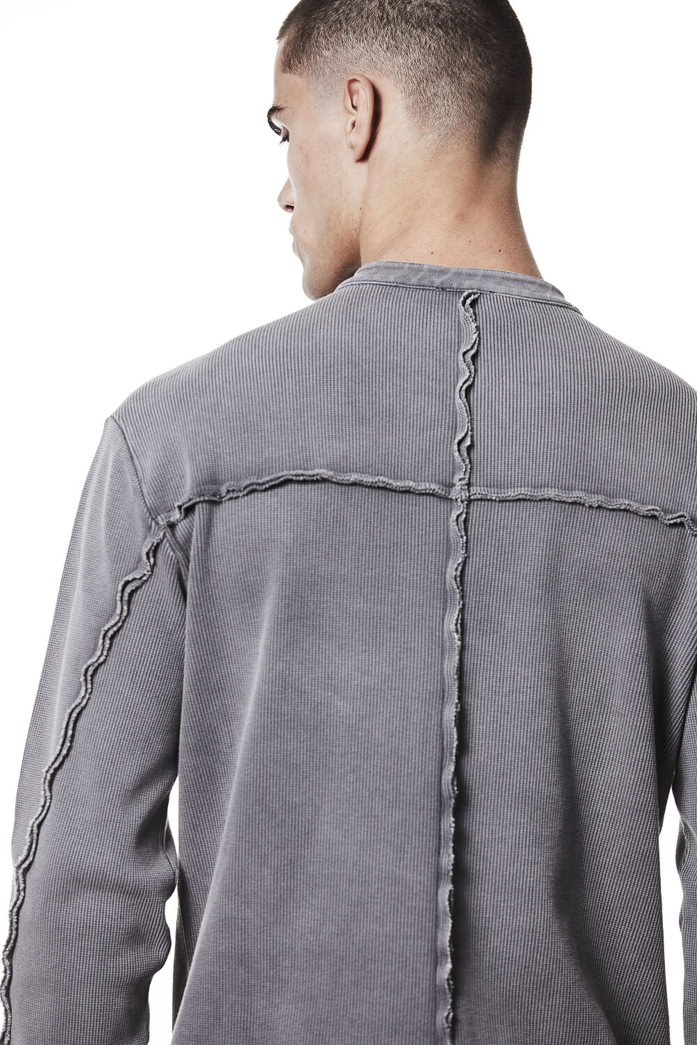 M TS 894 Stand Up Collar Shirt Grey