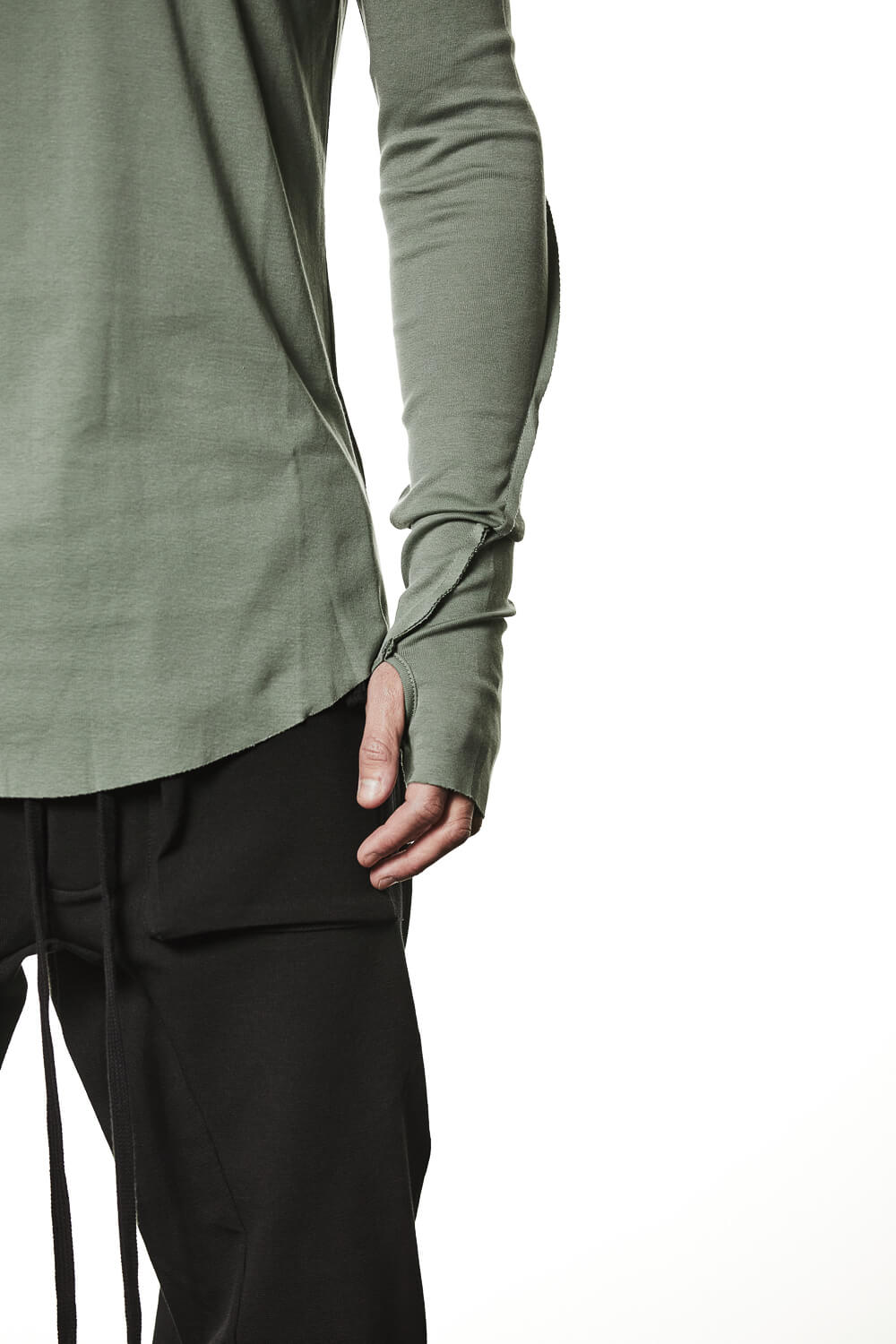 M TS 900 Raw Cut L/S T-Shirt Green