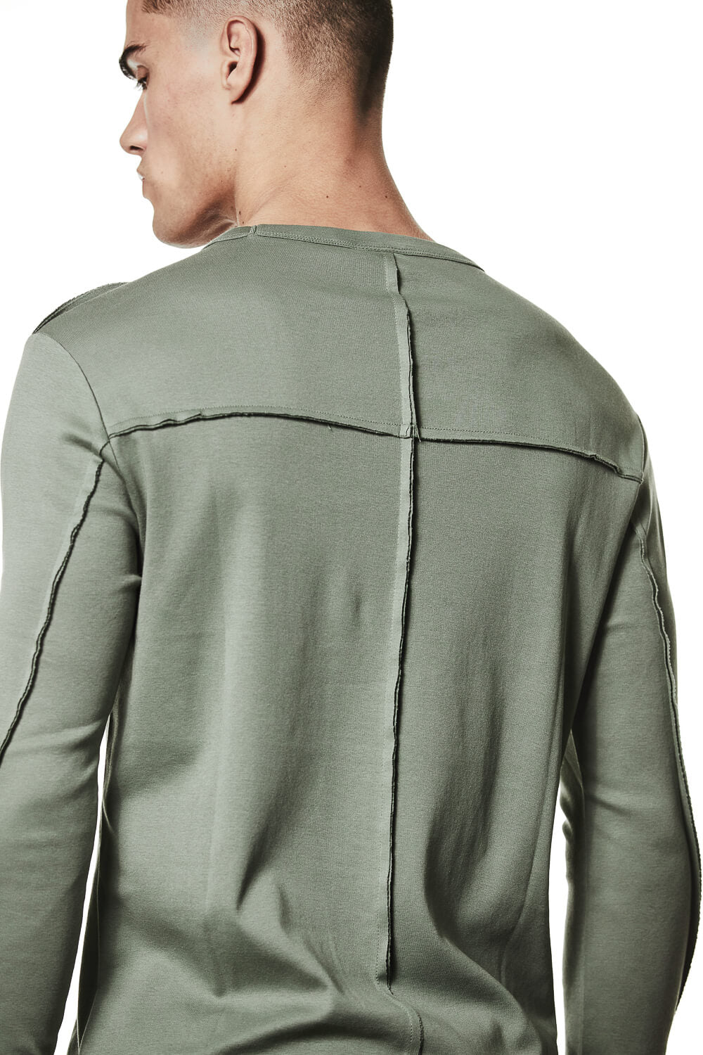 M TS 900 Raw Cut L/S T-Shirt Green