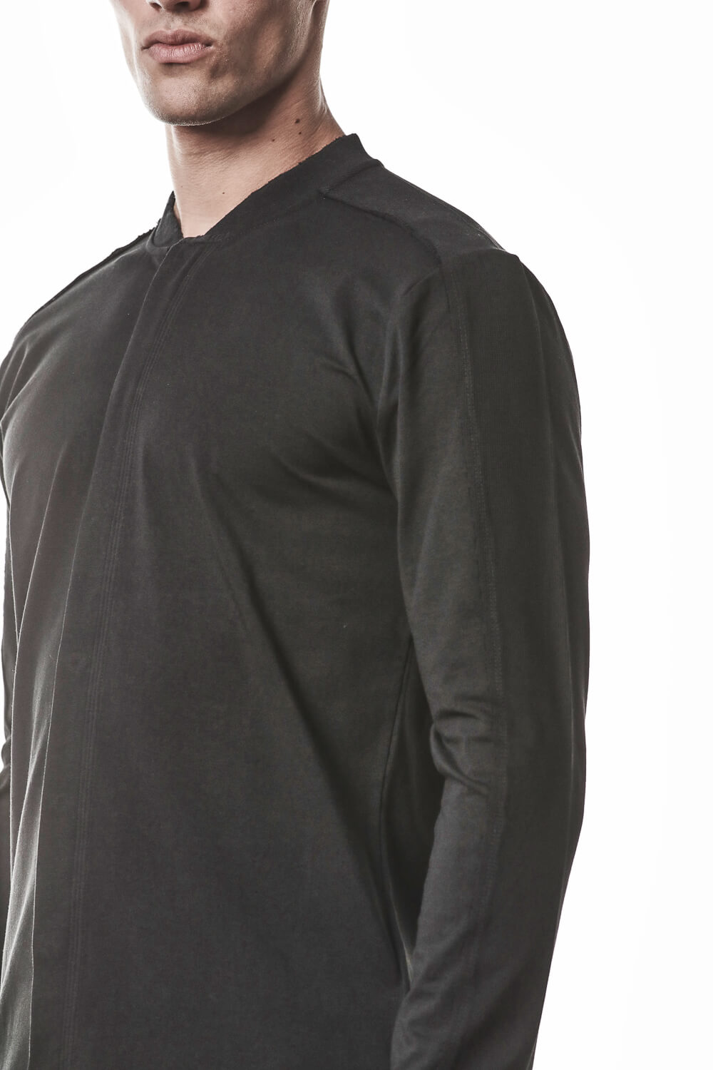 M TS 911 Ribbed Collar Shirt Black