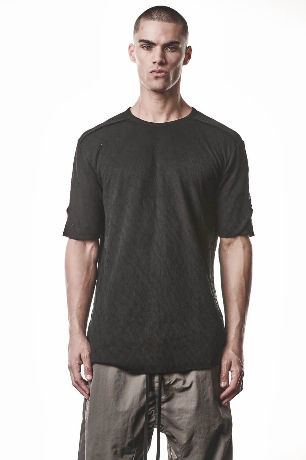 M TS 921 Wrinkle Effect T-Shirt Black